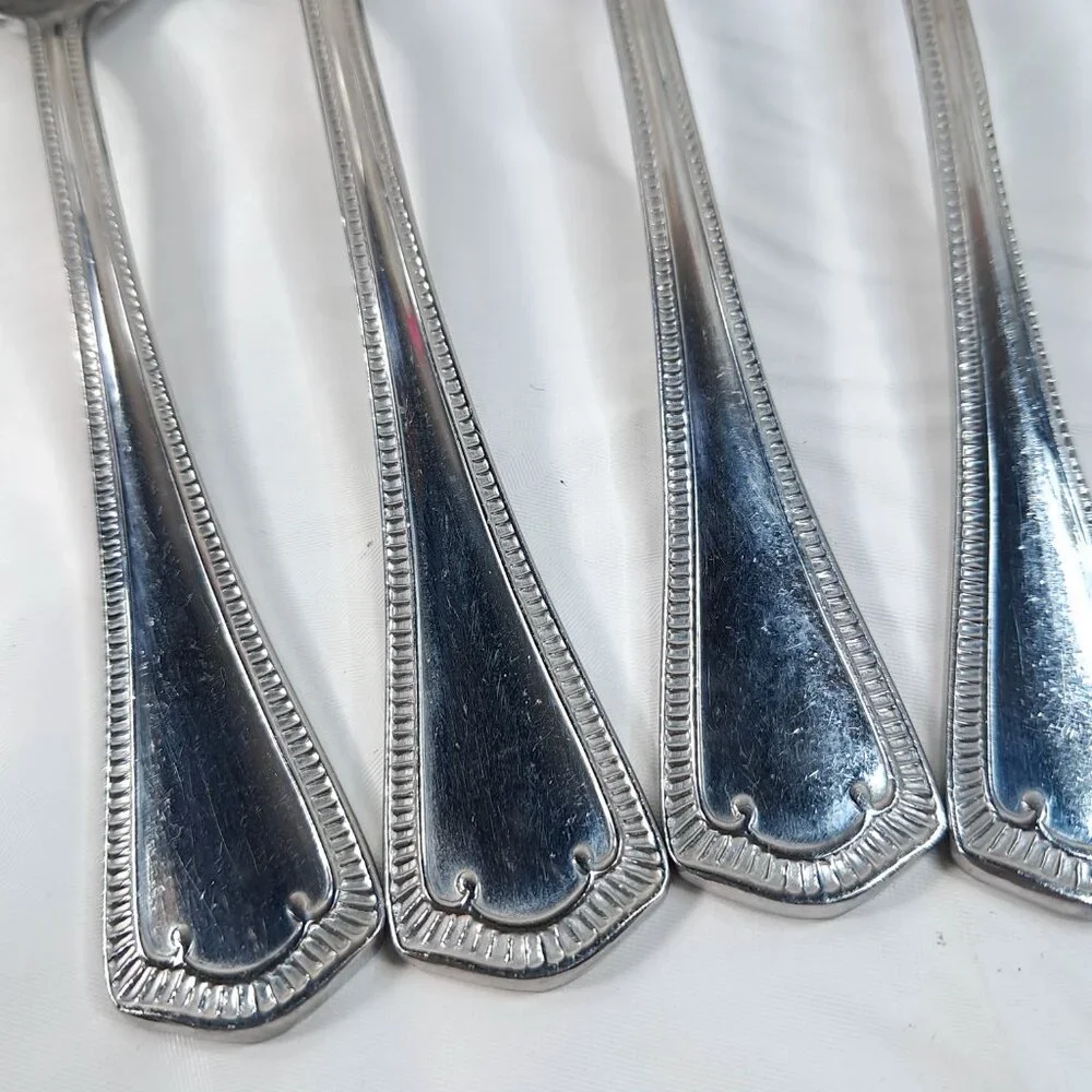 Waterford Somerset SET 4‎ Place Oval Soup Spoon PLS 5P-5 Stainless Vintage